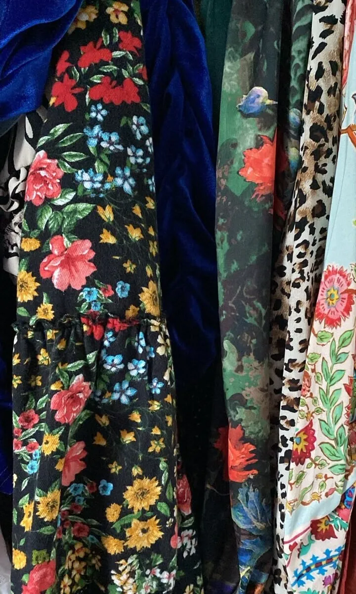 Florals and cobalt velvet